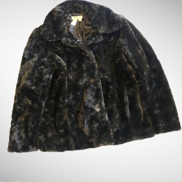 Coldwater creek faux beaver fur coat - Picture 2 of 6